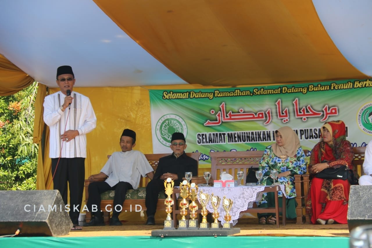 BUPATI CIAMIS MELEPAS PAWAI MENYAMBUT BULAN SUCI RAMADHAN 1440 H DI KAWALI