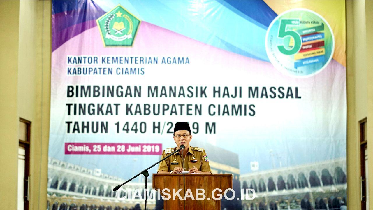 Bupati Buka Acara Bimbingan Manasik Haji Massal Tingkat Kabupaten Ciamis Tahun 1440 H