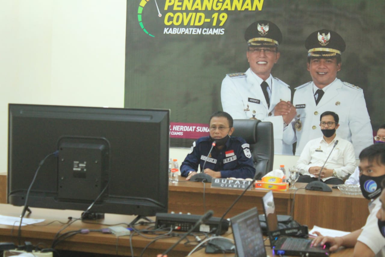 Bupati Ciamis Sosialisasikan AKB/New Normal kepada para Camat se-Kabupaten Ciamis
