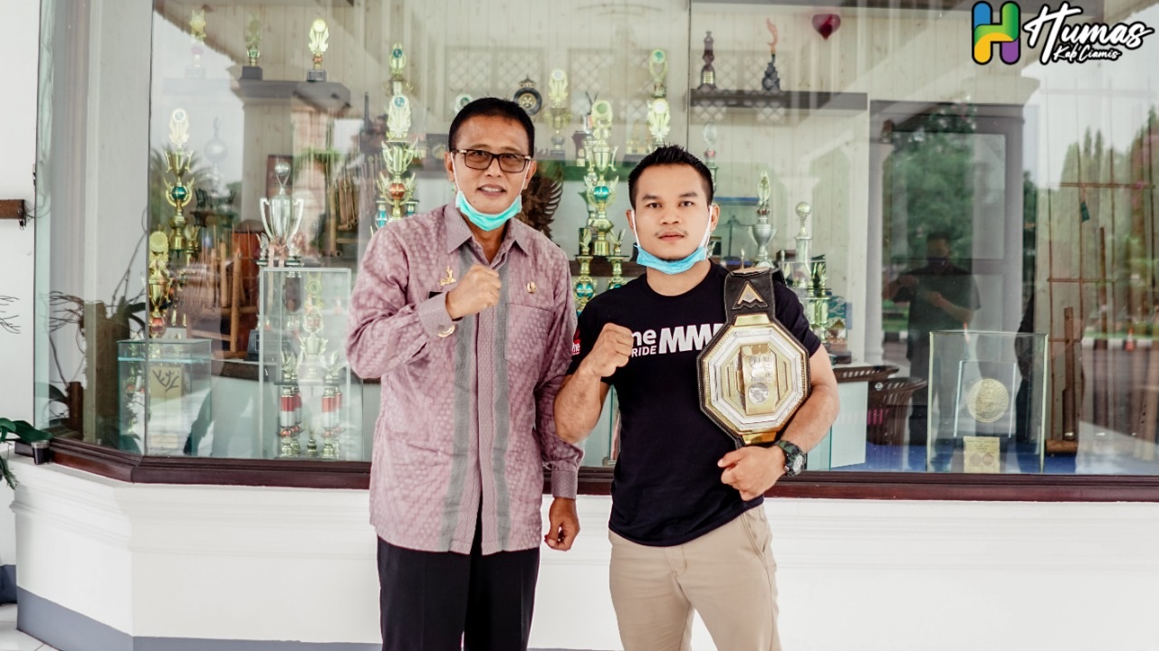 Bupati Ciamis Terima Silaturahmi Juara MMA Tingkat Nasional