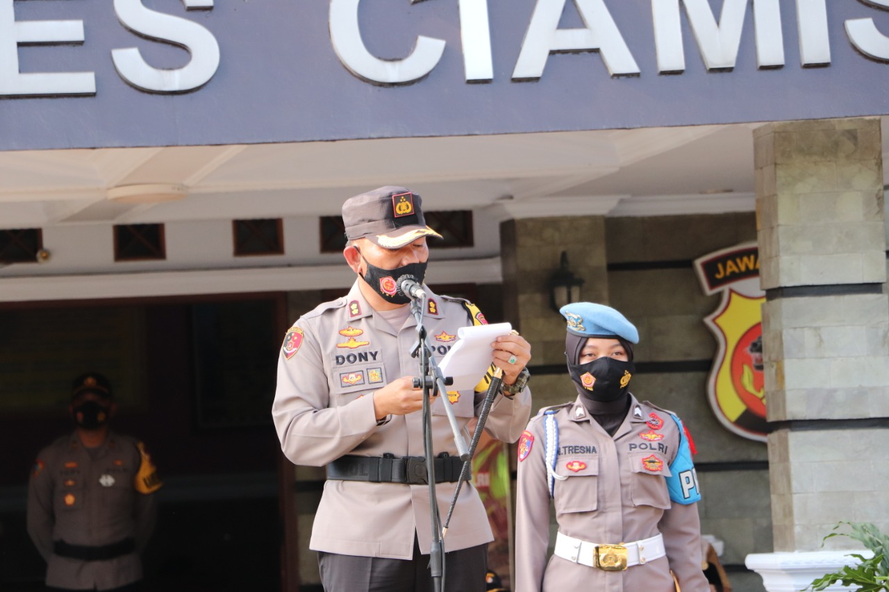 Bupati Ciamis Hadiri Apel Gelar Pasukan PAM Operasi Lilin 2020