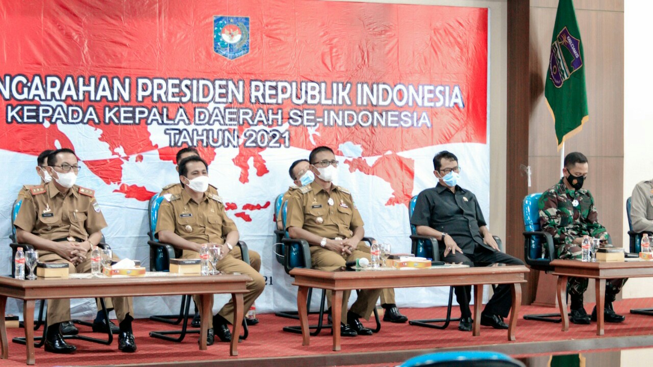 Bupati Ciamis Ikuti Arahan Presiden RI, Bahas Perkembangan Penanganan Covid-19
