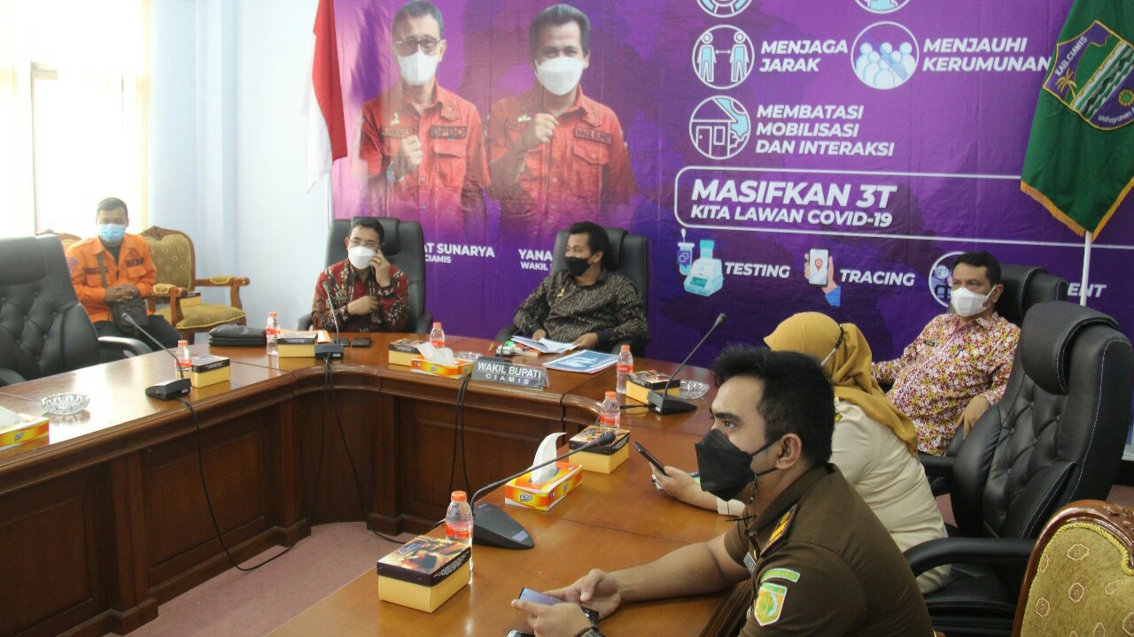 Rakor Komite Kebijakan Penanganan COVID-19 Tingkat Jabar, Ciamis Kembali ke Zona Merah