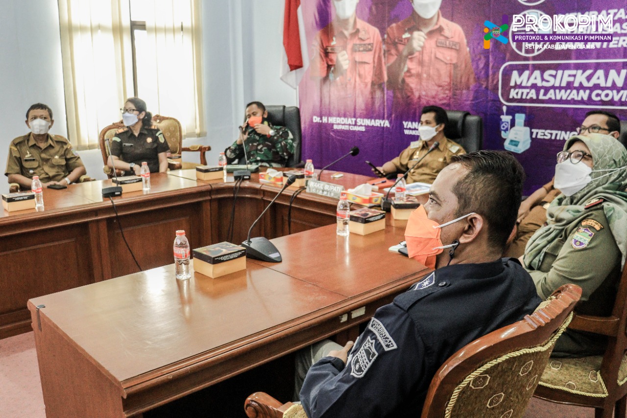 Rakor Komite Penanganan Covid- 19, Kondisi BOR Ciamis Masih Tertinggi Tingkat Jabar