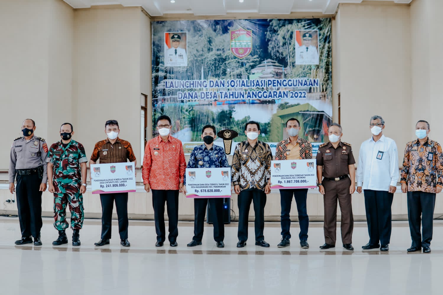 Bupati Ciamis Launching Dana Desa Tahun 2022