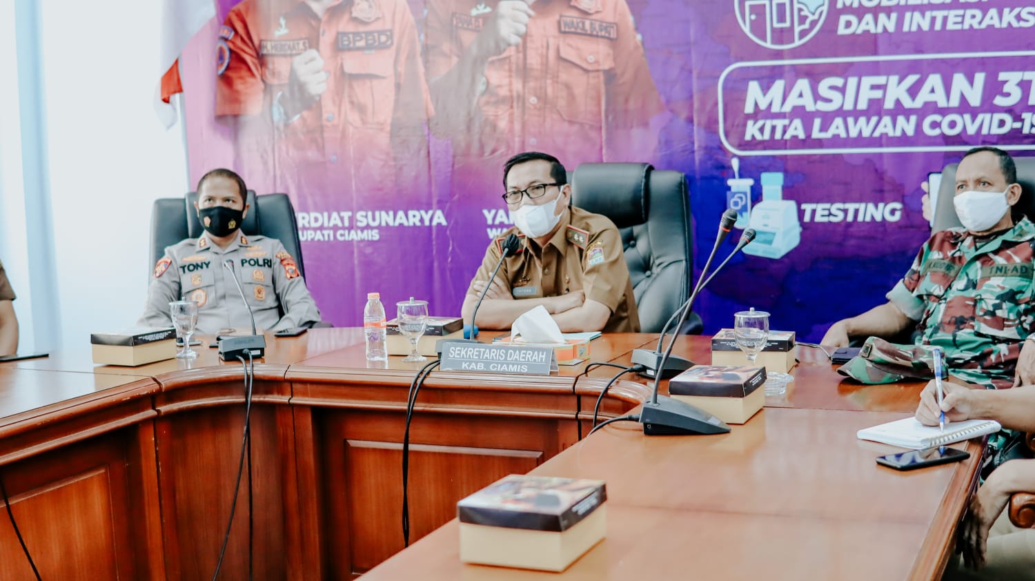 Rakor Evaluasi Penanganan Covid-19 dan Pemulihan Ekonomi Prov. Jabar, Kabupaten Ciamis Berada Di Level 2