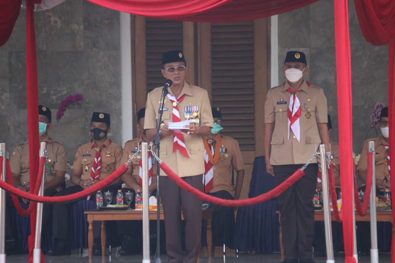 Pimpin Upacara HUT Pramuka Ke 61, Bupati Ciamis : Teruslah Berkreasi dan Berkarya dalam Wadah Pramuka