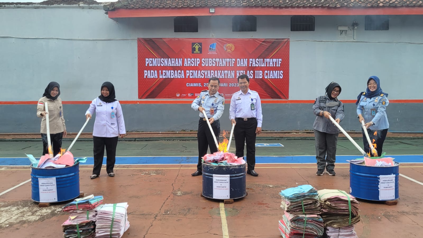 Musnahkan 5.121 Berkas Arsip, Lapas Ciamis menjadi Lapas pertama se-Jawa Barat yang Berhasil Memusnahkan Arsip