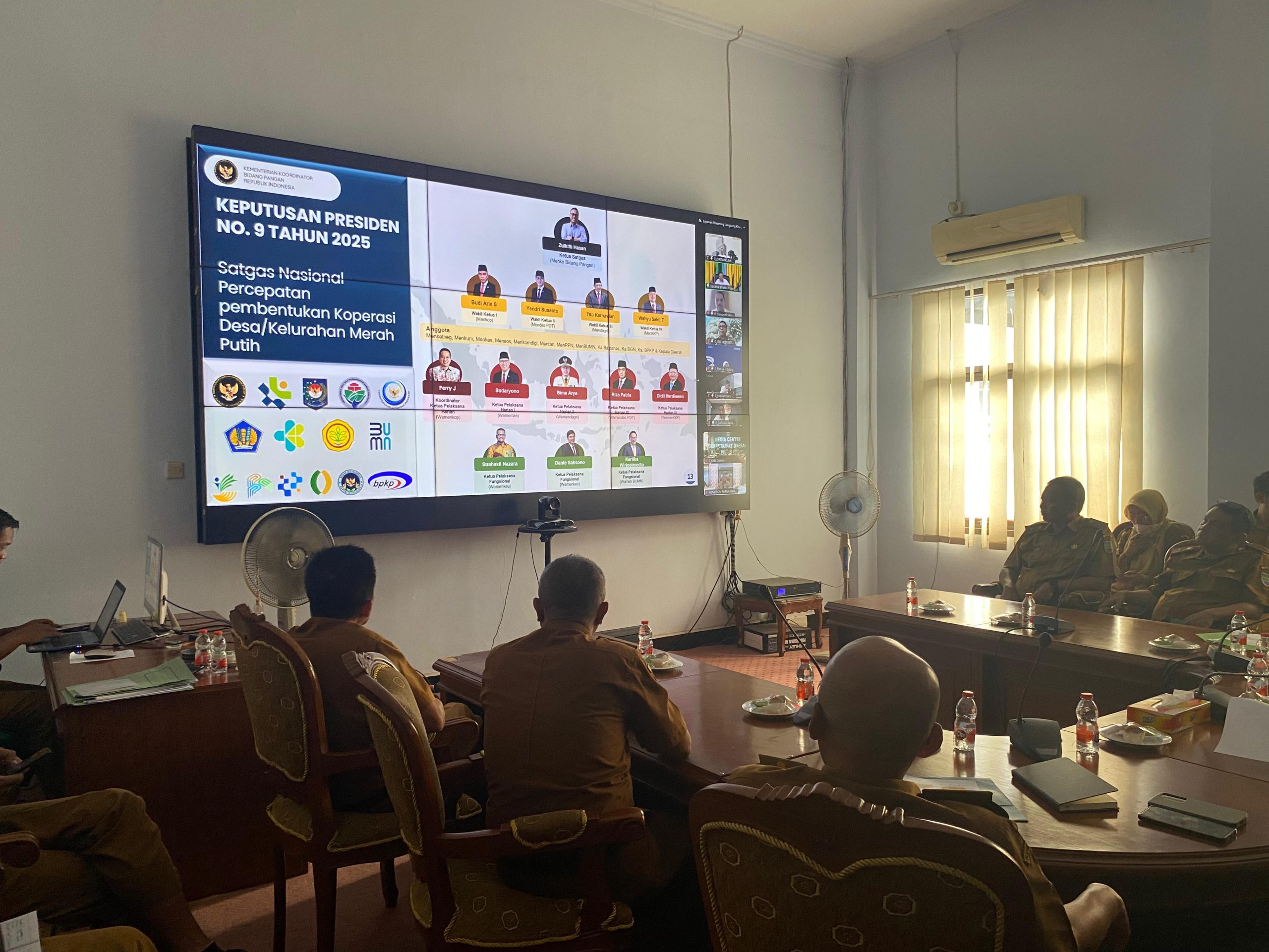 Rapat Koordinasi Virtual Pengendalian Inflasi dan Sosialisasi Inpres: Dorong Koperasi Desa/Kelurahan Merah Putih sebagai Solusi Ketahanan Pangan